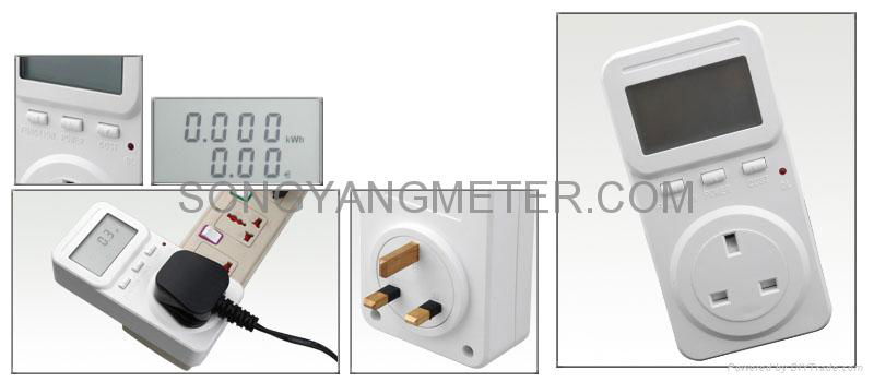 Plug in & Socket Mains Power and  Energy Cost Monitor 5