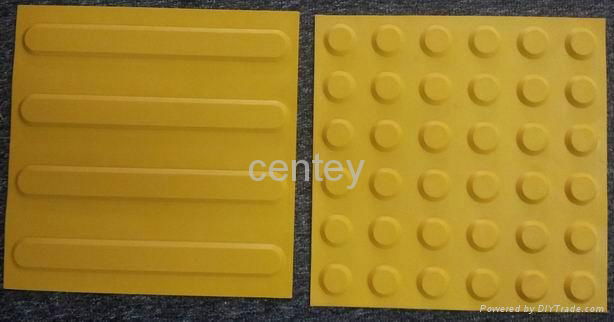 Plastic tactile tiles
