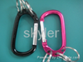 aluminum carabiner with 3 ring