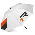 New White/Black/Orange Advertising Golf Straight Umbrella