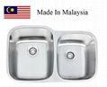 3221L (60/40) CUPC stainless steel kitchen sink Made In Malaysia 