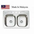 3322 CUPC stainless steel kitchen sink Made In Malaysia  1