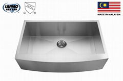 33 Inch Apron Front Single Bowl Kitchen Sink, AS-Z3321