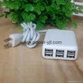 Newest multi port usb charger,6 port usb charger for family and party