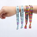 2018 hot sale one use custom fabric festival wristband 1