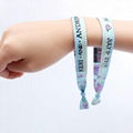 2018 hot sale one use custom fabric festival wristband 2