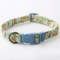 2018 personalized custom dog collar and leash with heat transfer printed