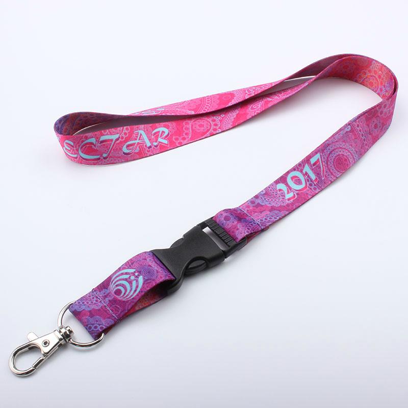 2018 new product custom sublimation polyester lanyard 2