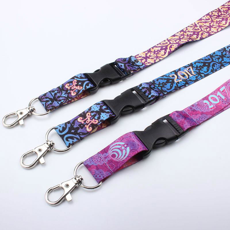 2018 new product custom sublimation polyester lanyard 5