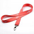 New product custom sublimation polyester lanyard with metal hook