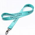 New product custom sublimation polyester lanyard with metal hook