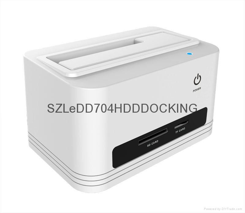 USB3.0 HDD Docking with Card reader and 2xHUB 3