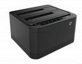 Clone Function USB3.0 to SATA dual bay HDD docking Station 1