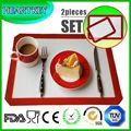 2pcs Different Size Silicone Baking Mat