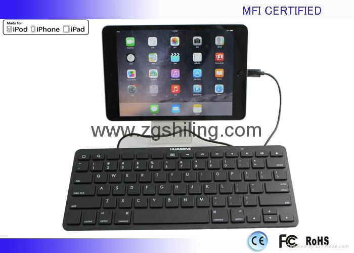 New for Apple MFI iPad wired keyboard 8 Pin Lightning Connector MFi Licensee 2