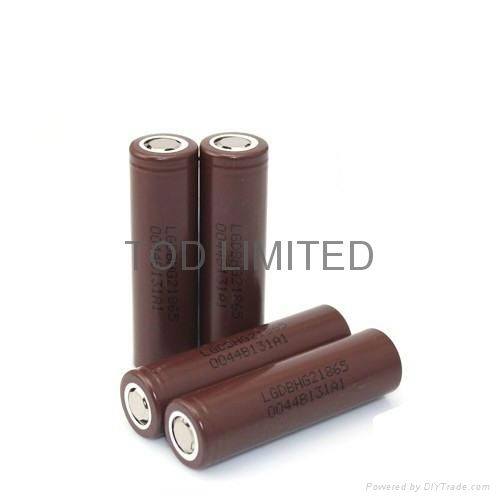 rechargeable battery LG 18650HG2 3000mAh High Discharge Flat Top 3