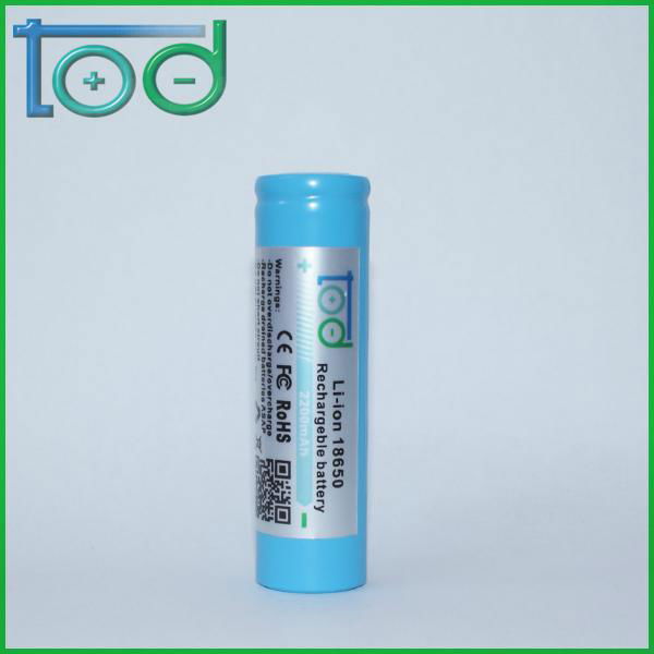 Factory directly sell TOD 18650 3.7V 2200mAh Rechargeable Lithium Battery 3