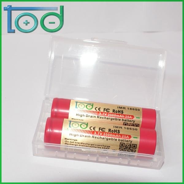 Factory directly sell IMR 18650 3.7V 3500mAh25A High Drain Rechargeable Battery