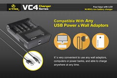 XTAR VP 4  lithium battery charger the best 18650 rechargeable batter charger