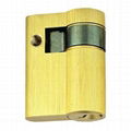 Anti drill solid security brass door cylinder  5