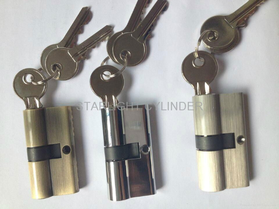 Anti drill solid security brass door cylinder  2