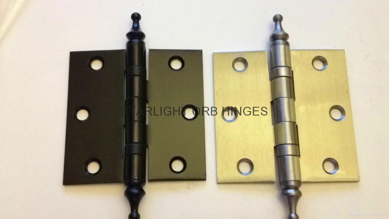 ORB finish stainless steel hinge with crown head 3
