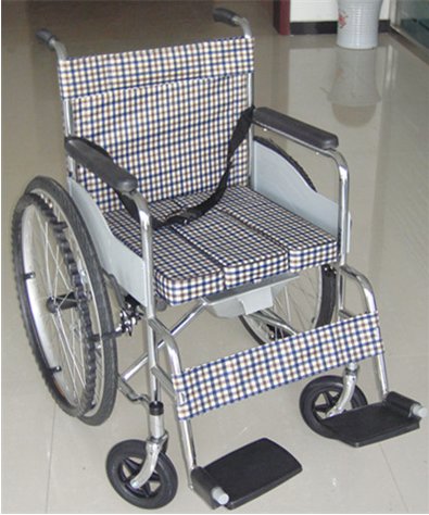 BJ-A5 Electroplated folding wheel chair with soft seat