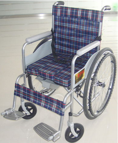BJ-A5 Electroplated folding wheel chair with soft seat 4