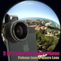 lens for mobile phone 2 in 1 fisheye macro lens
