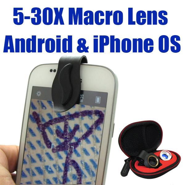 macro lens for android mac os and win  phone camera 5x-30x