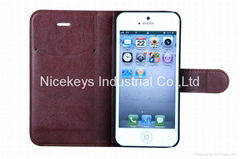 Soft flip PU leather case for IPhone5/5s