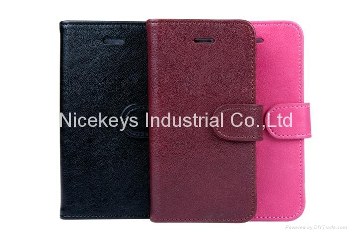 Soft flip PU leather case for IPhone5/5s 5