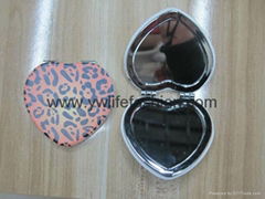 Leopard Print PU Mirror LFM2211 Heart  Shape Mirror