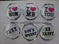 Words Stone Pattern Pocket Mirror LFM1701 1