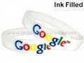 Color Filled Silicone Wristbands &