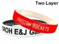 Two Layer Silicone Wristbands & Silicone Bracelets - STARLING