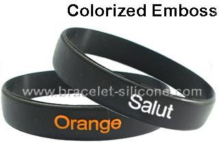 Embossed Printed Silicone Wristbands & Silicone Bracelets - STARLING