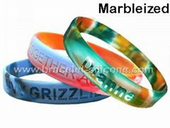 Swirled Silicone Wristbands & Silicone Bracelets - STARLING