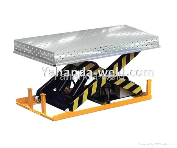 3D Welding Table with hydraulic scissor lifter