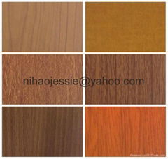 wooden finish color coated aluminum