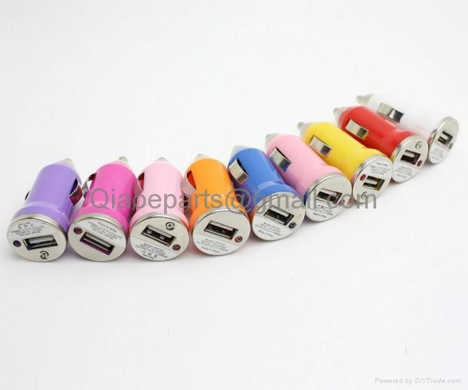wholesale Cheap Colorful universal Mini Car Charger USB Adapter for iphone   2