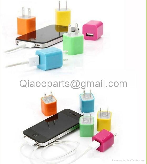 Cheap Top Quality iPod iPhone USA/EU/UK USB Wall Charger Power Adapter  5V 1A 4