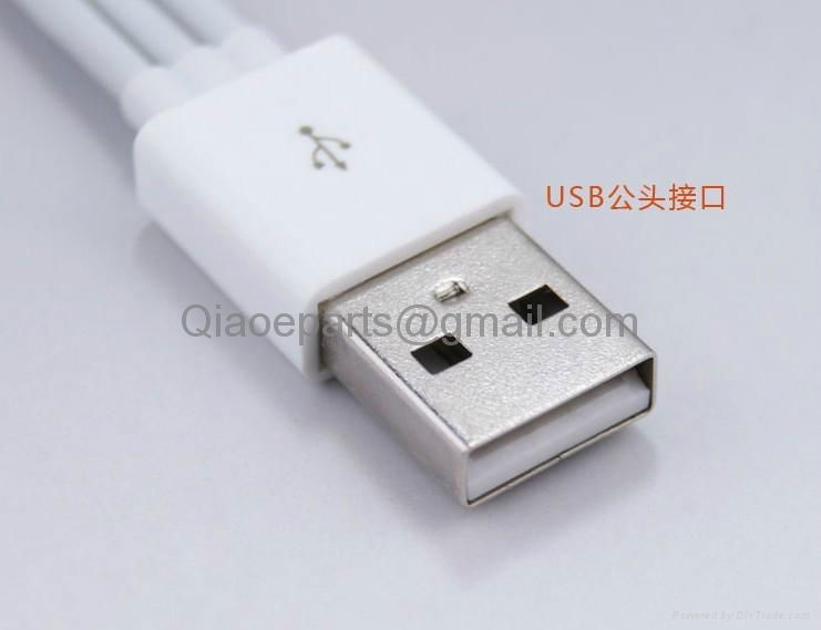 3-in-1USB to Lightning/Micro/30-Pin Data Sync/Charger Cable iPhone 5/Samsung/HTC 3