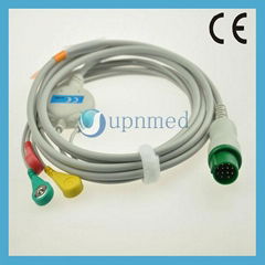 Infinium One piece 3-lead ECG Cable with leadwires