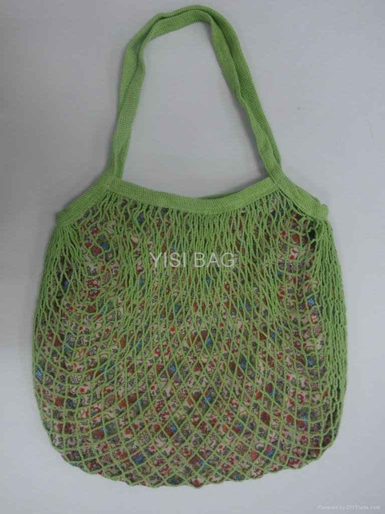 cotton mesh bag with lining