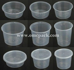 round pp food container