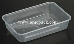 pp rectangular takeaway food container 500ml