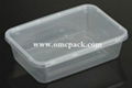 pp rectangular disposable food container 650ml 2