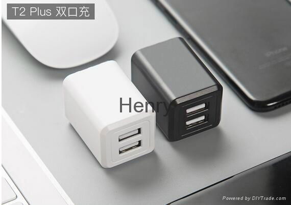 Single and double USB phone charger 2