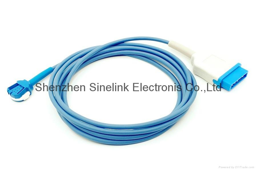 GE/Ohmeda SpO2 sensor extension cable,Rectangle 11P to 8P Socket 2